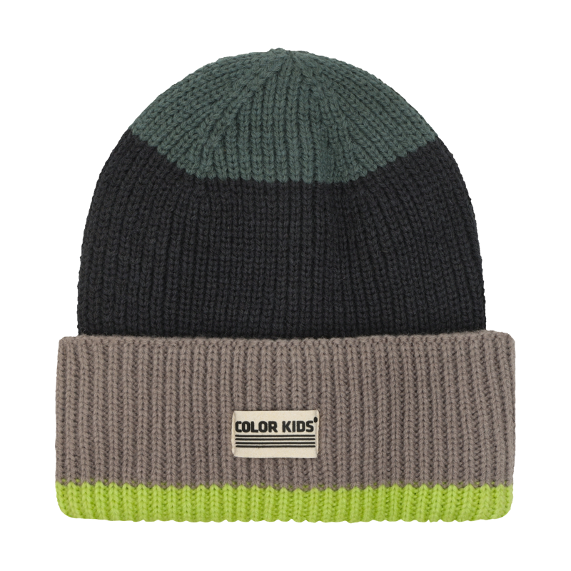 2027 ColorKids Stripe Jr Beanie Hat Sharp Green