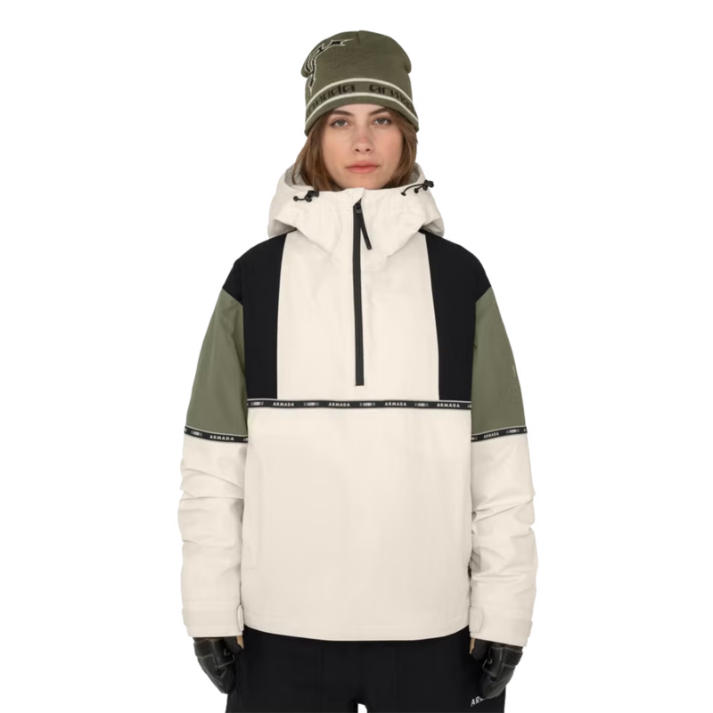 2027 Armada Madaket 2L Womens Ski Jacket Bone/Swamp