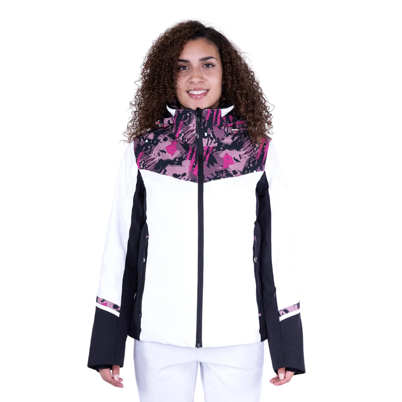 2026 AST Paige women's ski jacket white/pink