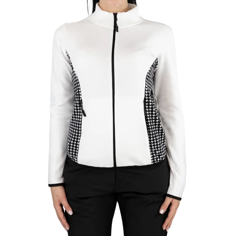 2027 AST Skye Womens Midlayer Top White Dogtooth