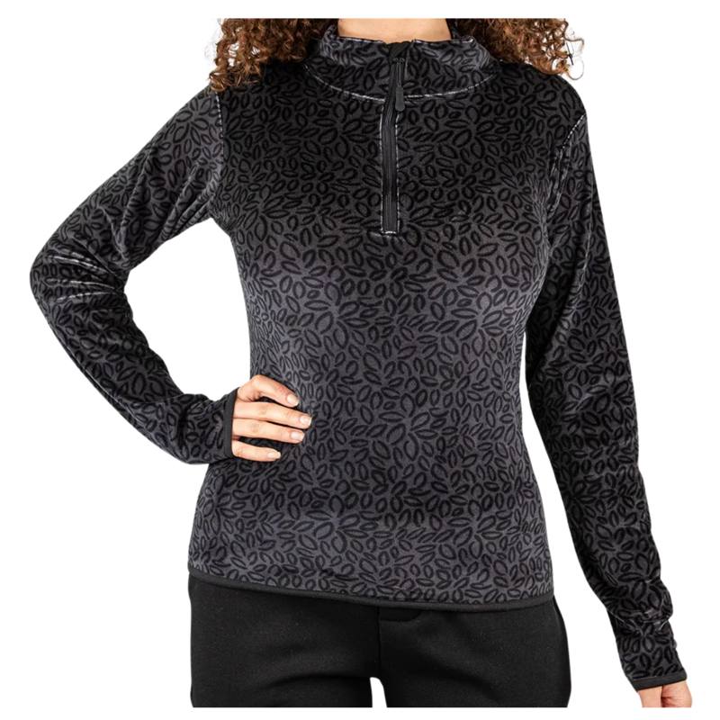 2027 AST Vera Womens Midlayer Top Black Petal