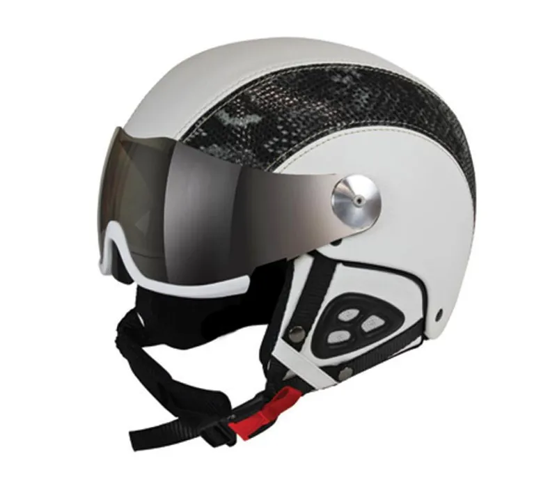 Slokker Dinho Visor Ski Helmet White/Black