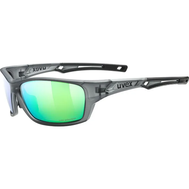 2026 Uvex 232 polarised sunglasses smoke/green lens