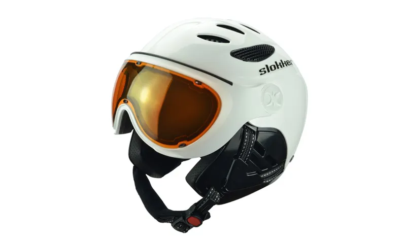 Slokker Raider Visor Ski Helmet White