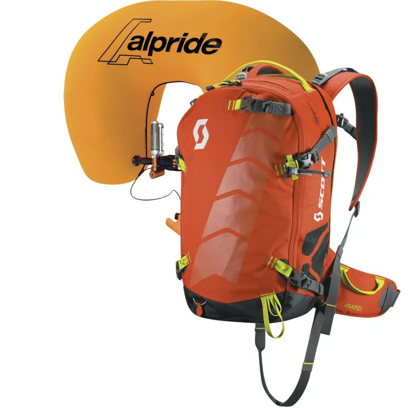 Scott AirFree AP 22 Avalanche Airbag System Tangerine Orange/Grey