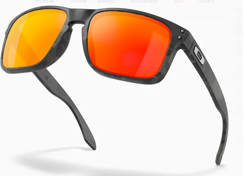 2023 Oakley Holbrook Black Camo/Prizm Ruby Sunglasses-4