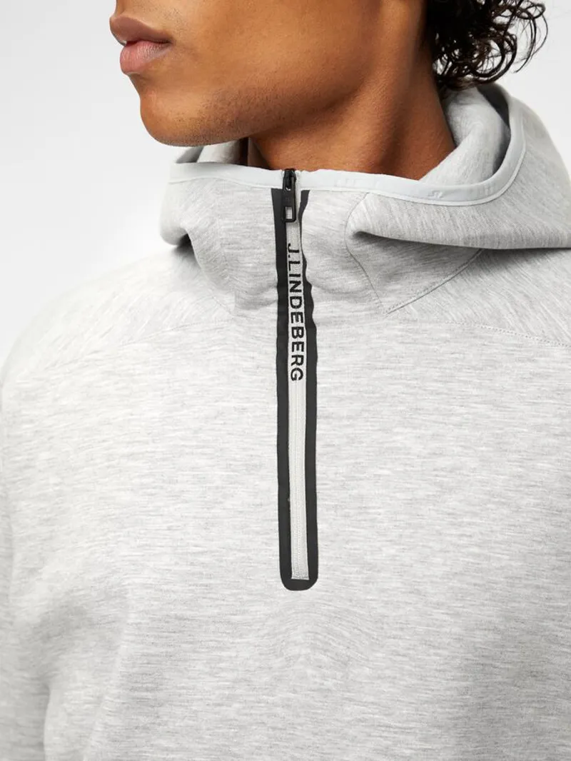 J.Lindeberg Logo Hoodie Mens Midlayer 2020 Stone Grey-2