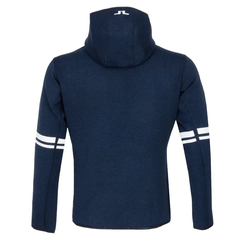 2021 J.Lindeberg Logo Hood Mens Midlayer Navy-1