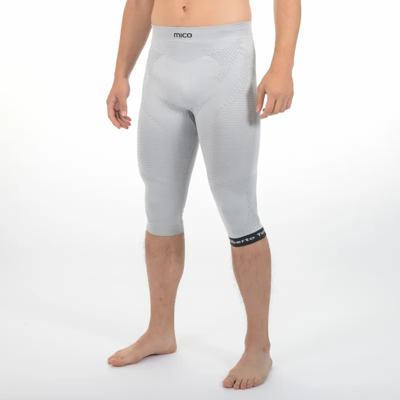 Mico 7005 Alberto Tomba Mens 3/4 Thermal Pants Silver