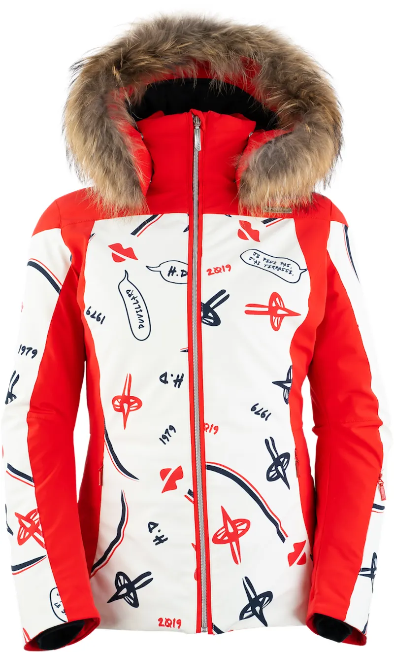 HD Duvillard Ecandies Ladies Ski Jacket 2020 Faces White Red