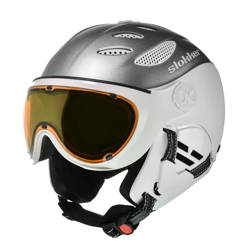 Slokker Balo Visor Ladies Ski Helmet 2019 White / Silver