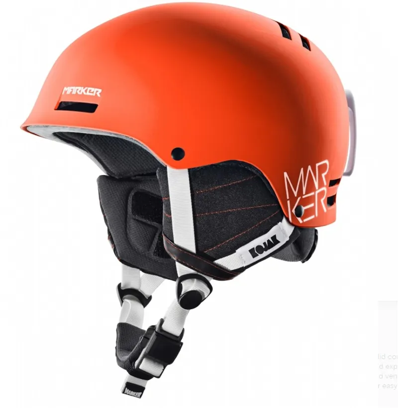 Marker KOJAK Fire Red Ski/Snowboard Audio Helmet Adjustable