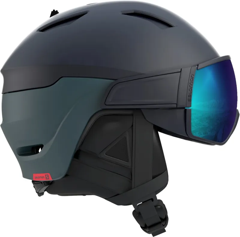 Salomon Driver Visor Mens Ski Helmet 2020 Blue Moroccan Blue