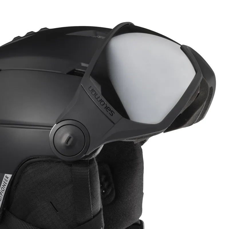 2021 Salomon Pioneer Visor Mens Ski Helmet Black Matt