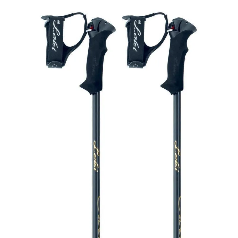 Leki Carbon 14 Trigger S Ladies Ski Poles 2020 Black/Gold-1