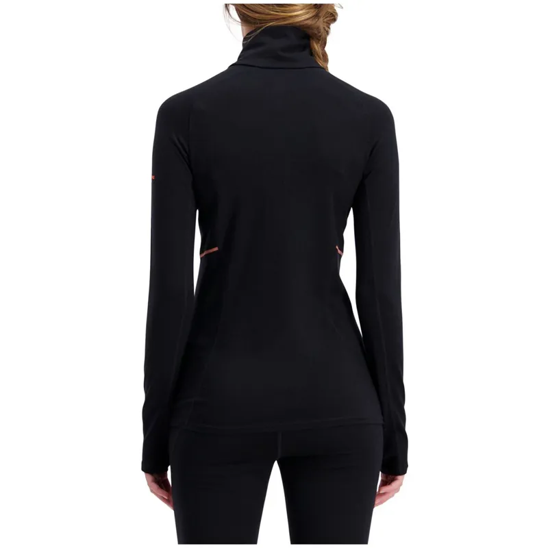 Mons Royale Olympus 3.0 Ladies 1/2 Zip Merino Thermal Top 2020 Black-3