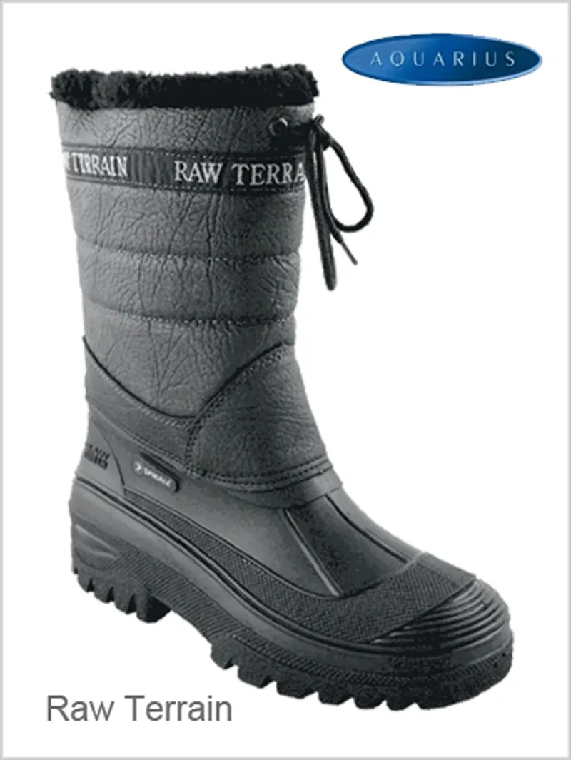 Aquarius Raw Terrain Mens Winter Snow Boot Black