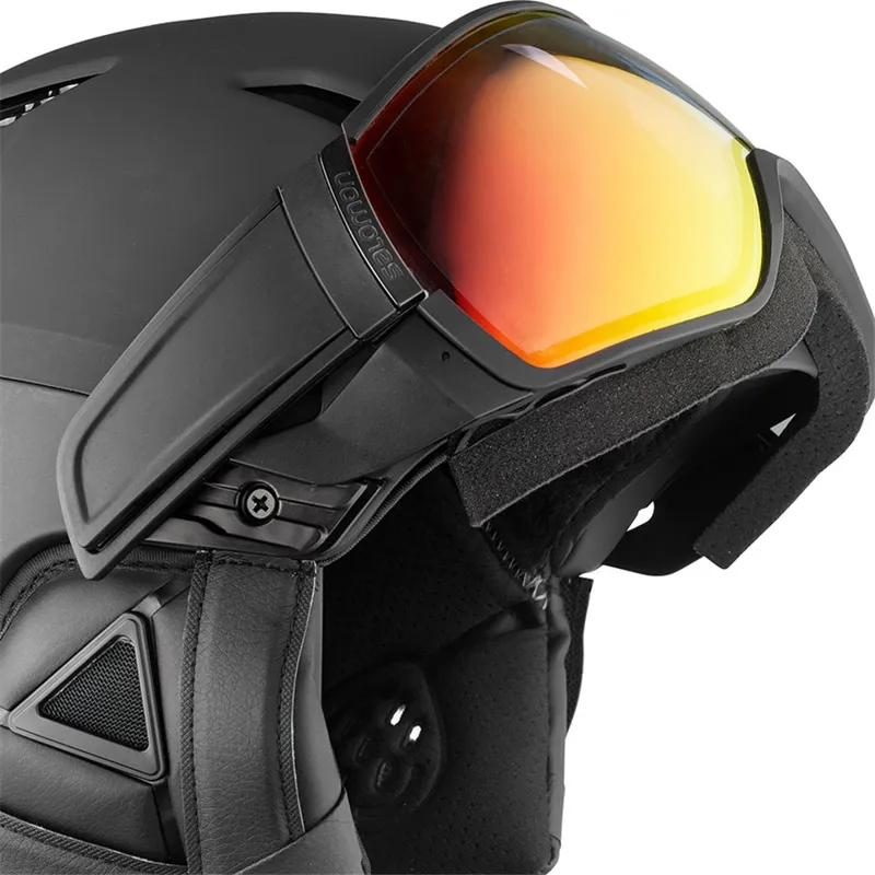 2021 Salomon Driver Visor Mens Ski Helmet Black/Red-1