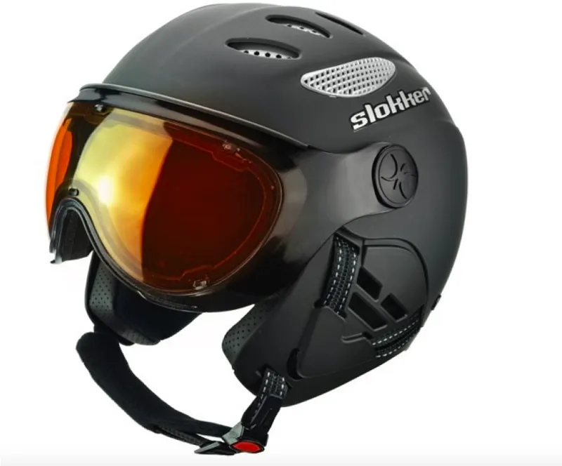 Slokker Raider Visor Ski Helmet Black