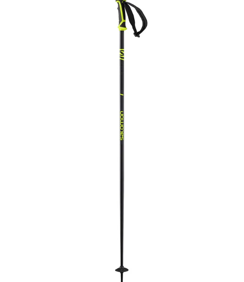 Salomon X 08 Mens Ski Poles 2020 Black / Neon Yellow-1