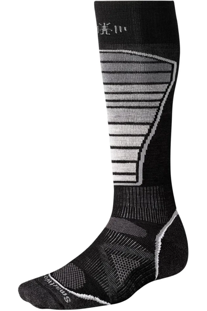 Smartwool PHD Light Merino Mens Ski Sock Black/Grey
