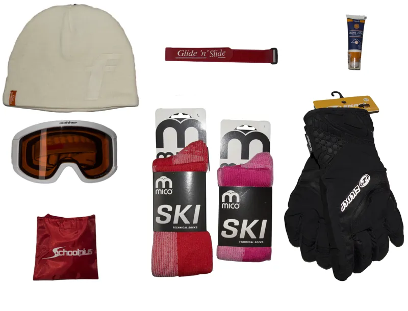 Glide and Slide Ski Pack Girls / Ladies With Heeled Ski Socks