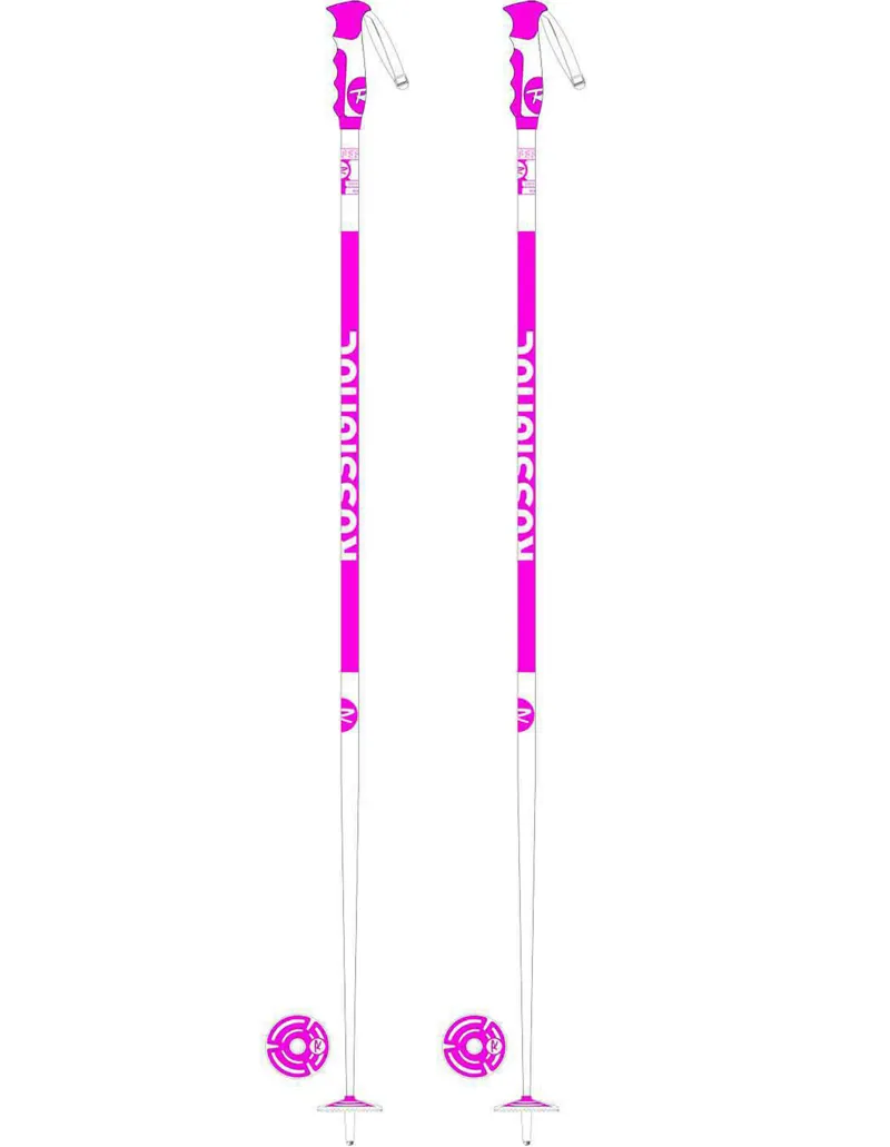 Rossignol Stove Pipe Ski Poles Neon Pink