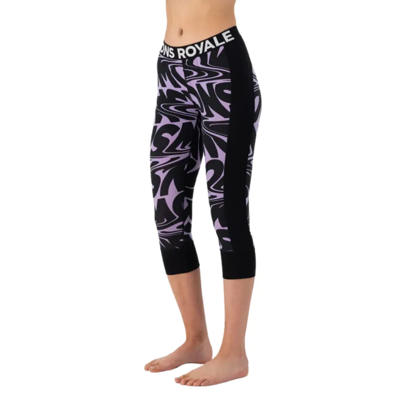 2025 Mons Royale Cascade women's 3/4 base layer pant lupin