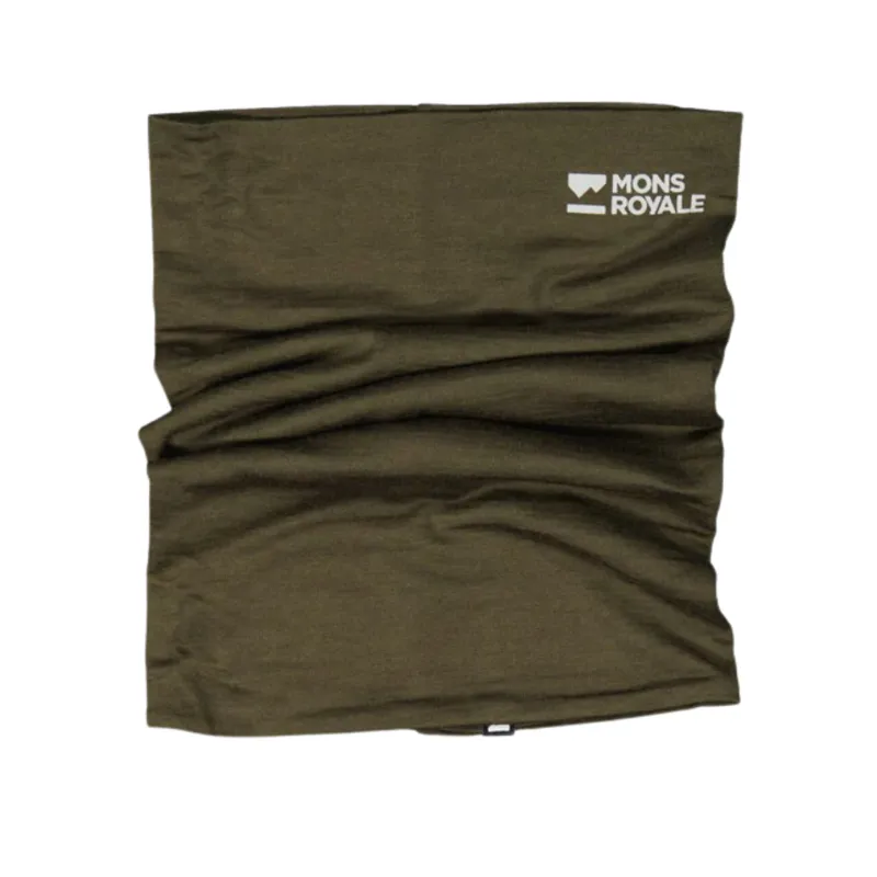 2025 Mons Royale Double Up neckwarmer dark olive