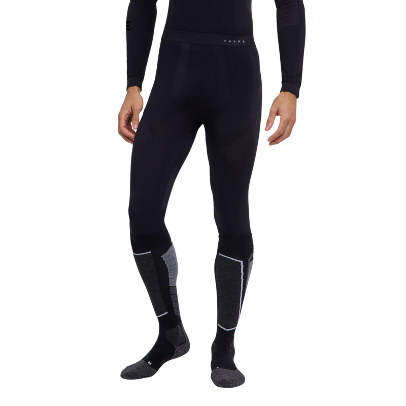 2027 Falke Warm Mens 3/4 Base Layer Pant Black