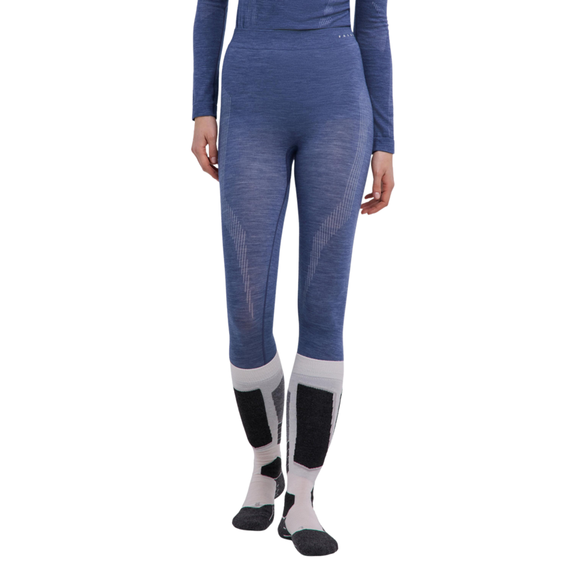2027 Falke Wool-Tec Womens Base Layer Pant Capitain Blue