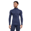 2027 Falke Wool-Tec Mens Zip Base Layer Top Space Blue