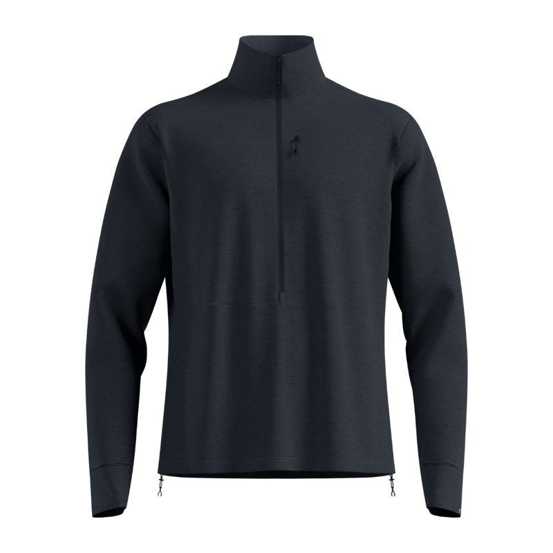 2026 Odlo Grid half zip men's midlayer black melange