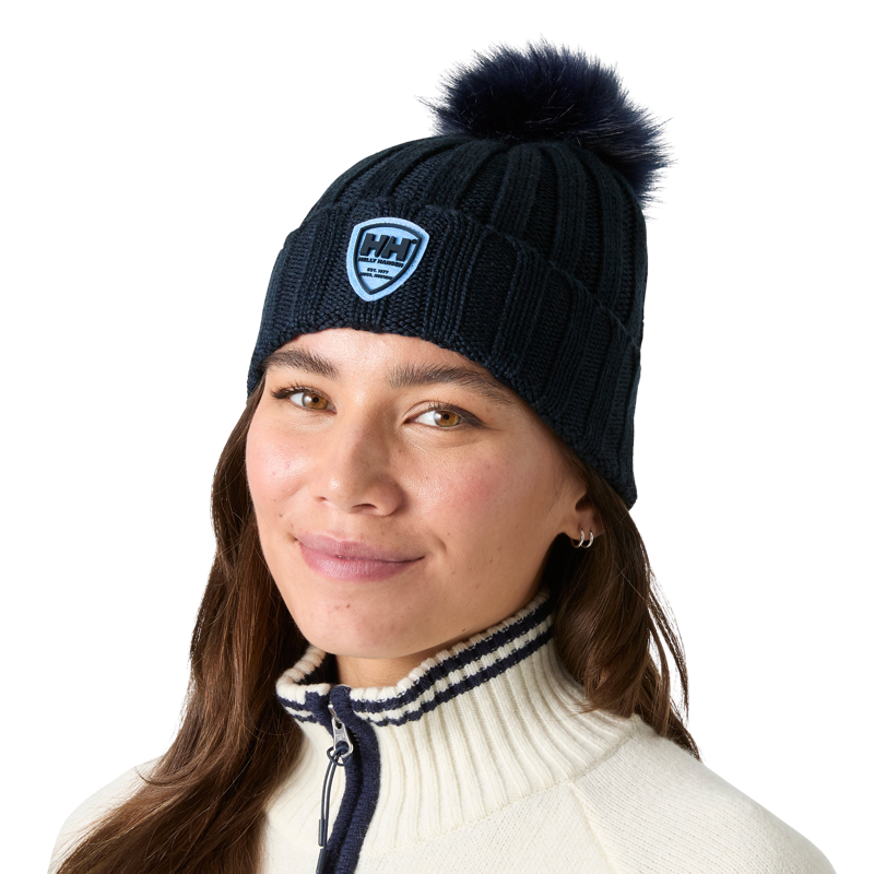 2027 Helly Hansen Limelight W Beanie Hat Navy-1