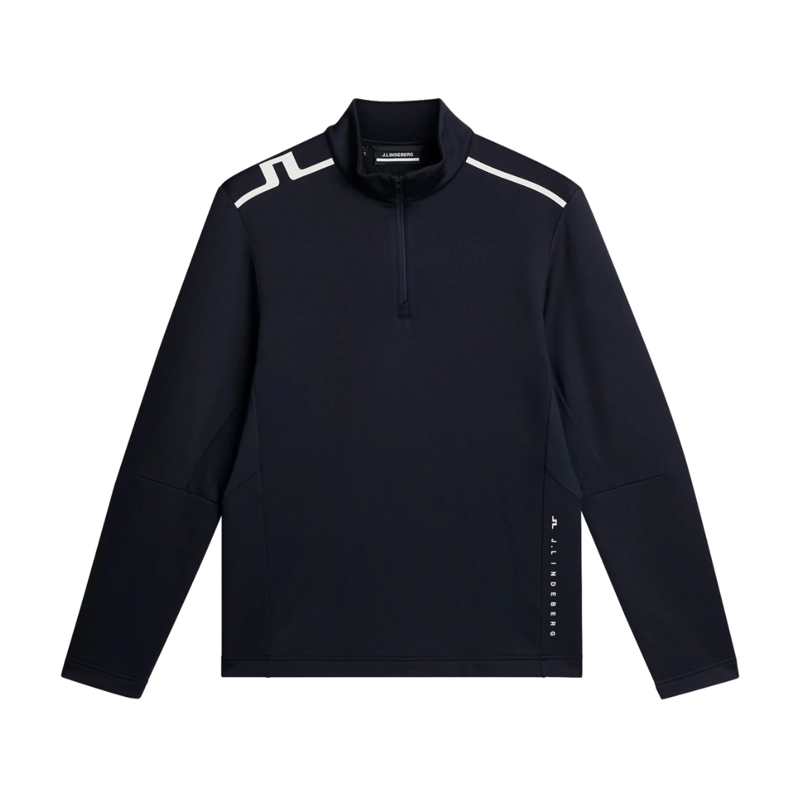 2026 J.Lindeberg Vinnie 1/4 zip men's midlayer navy