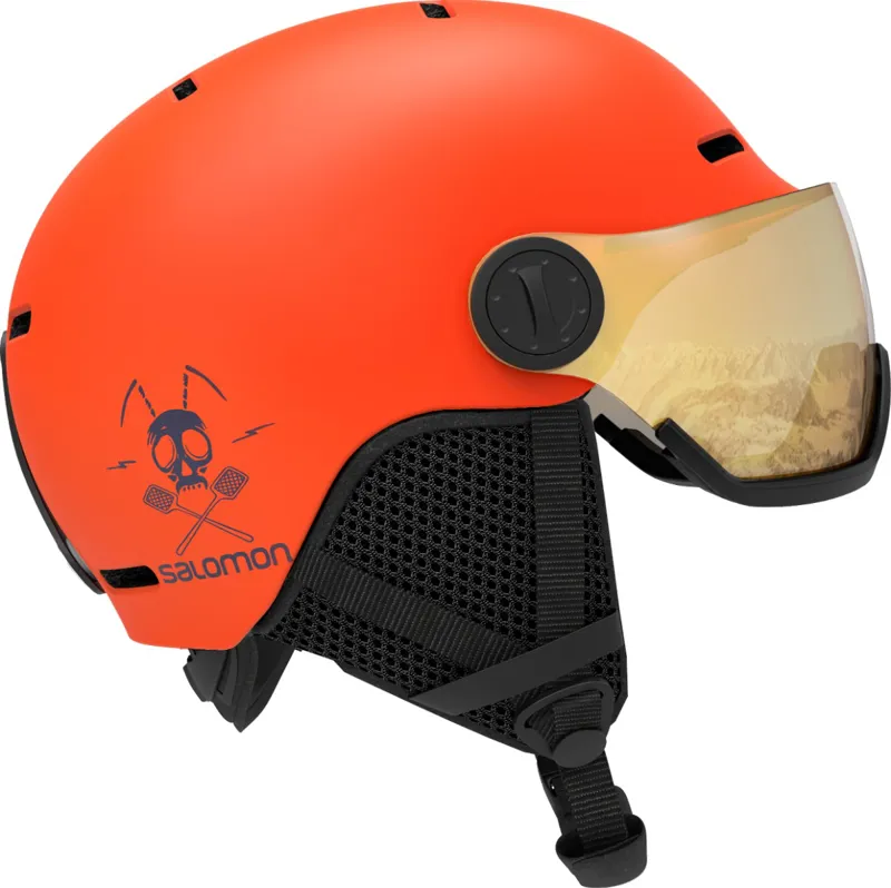 Kids ski helmet outlet with goggles
