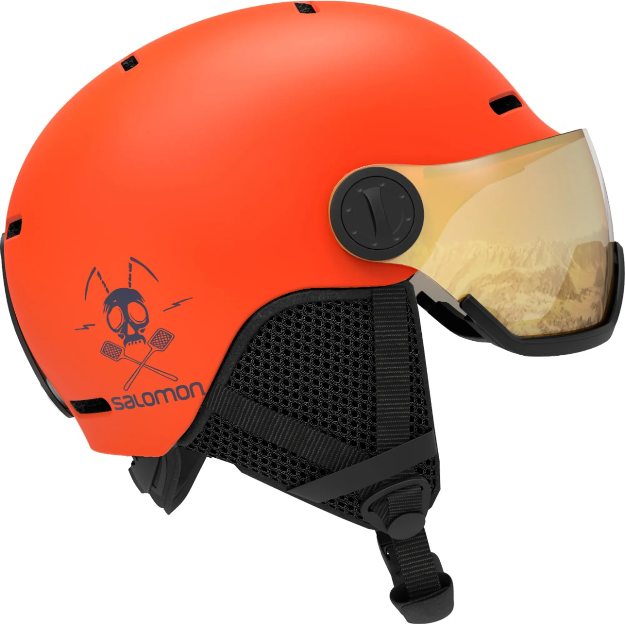 salomon grom visor junior ski helmet for Children, Ideal for Skiing and Snowboarding Sports & Outdoors term usability Salomon Grom Visor Helmet -