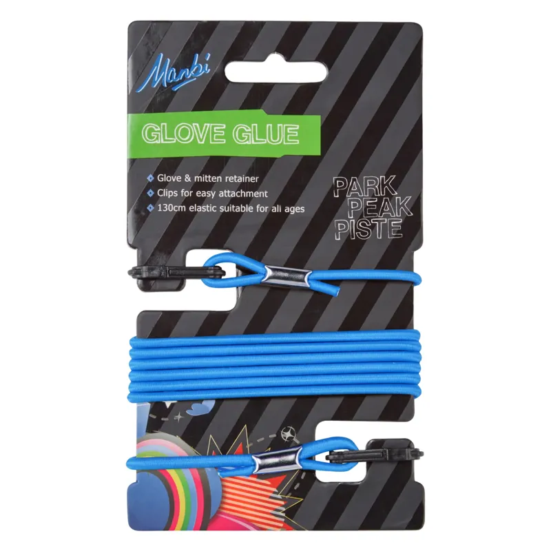 2026 Manbi Glove Glue cord for kids gloves/mitts blue