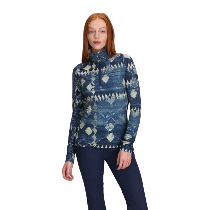 2026 Obermeyer women's midlayer indigo mountains-1