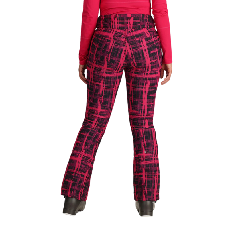 2025 Obermeyer Bond women's ski pants pink plaid-2