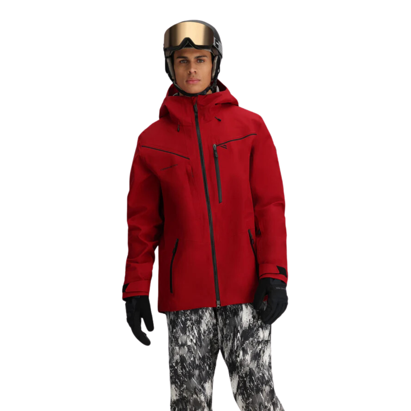 2025 Obermeyer Foraker Shell ski jacket rustic red-1