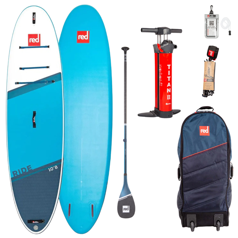 2024 Red Paddle Co 10.8 Ride paddle board pack with Prime paddle blue
