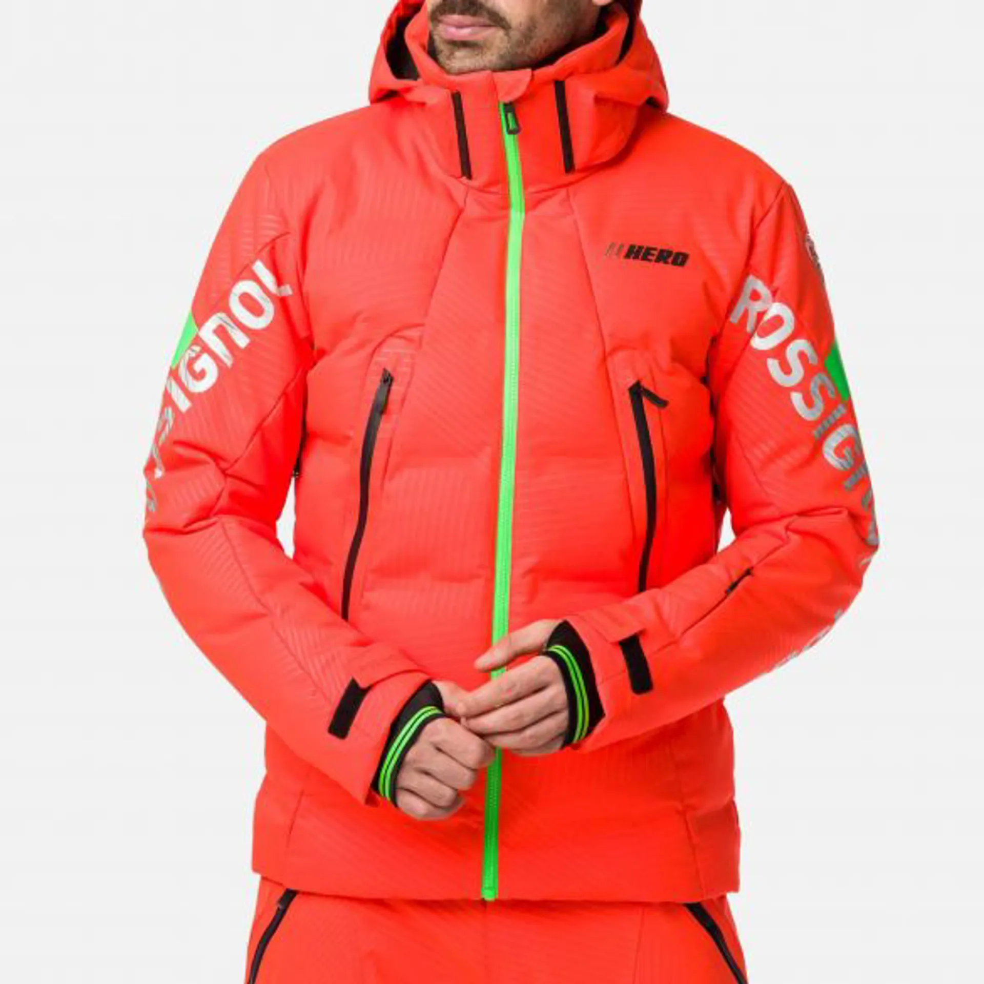 2021 Rossignol Hero Depart Mens Ski Jacket Neon Red