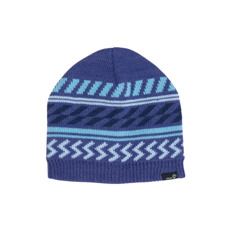 2027 Rojo Retro Stripe Womens Beanie Hat Blue