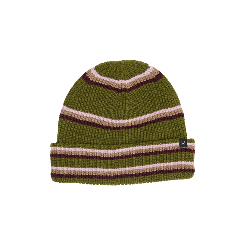 2027 Rojo Super Stripe Womens Beanie Hat Sphagnum