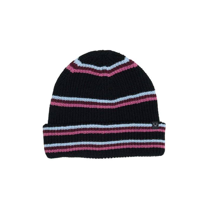 2027 Rojo Super Stripe Womens Beanie Hat True Black