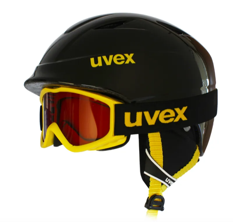 Uvex Airwing 2 Junior Kids Ski Helmet/Goggles Set 2019 Black/Yellow