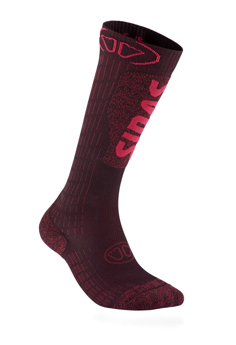 2026 Sidas Ski Expert eco-friendly ski socks berry-3