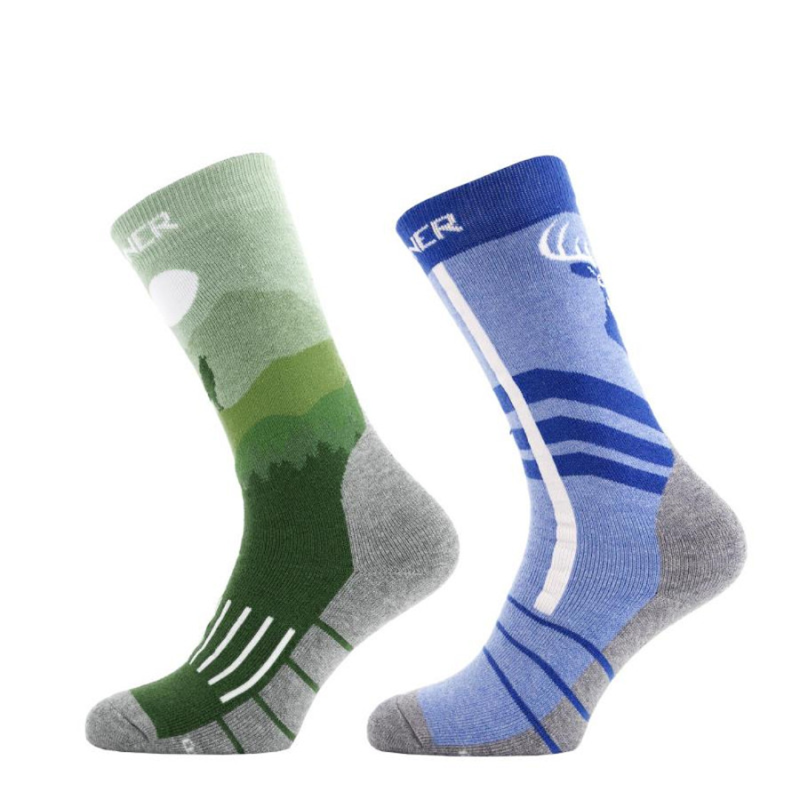 2026 Sinner kids ski sock 2 pack blue/green