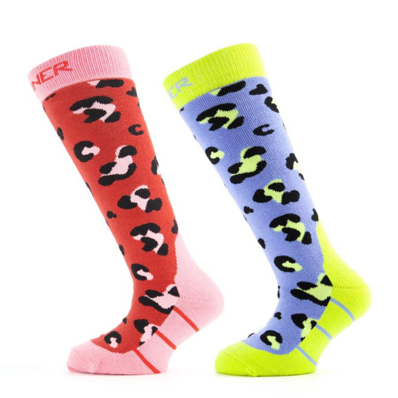 2026 Sinner kids ski socks 2 pack pink/purple